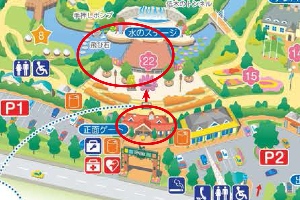 デンパーク 園内マップ