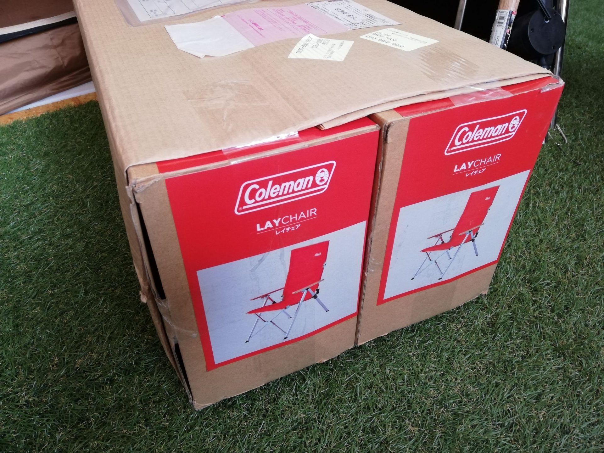コールマンレイチェア2つ注文時の荷姿