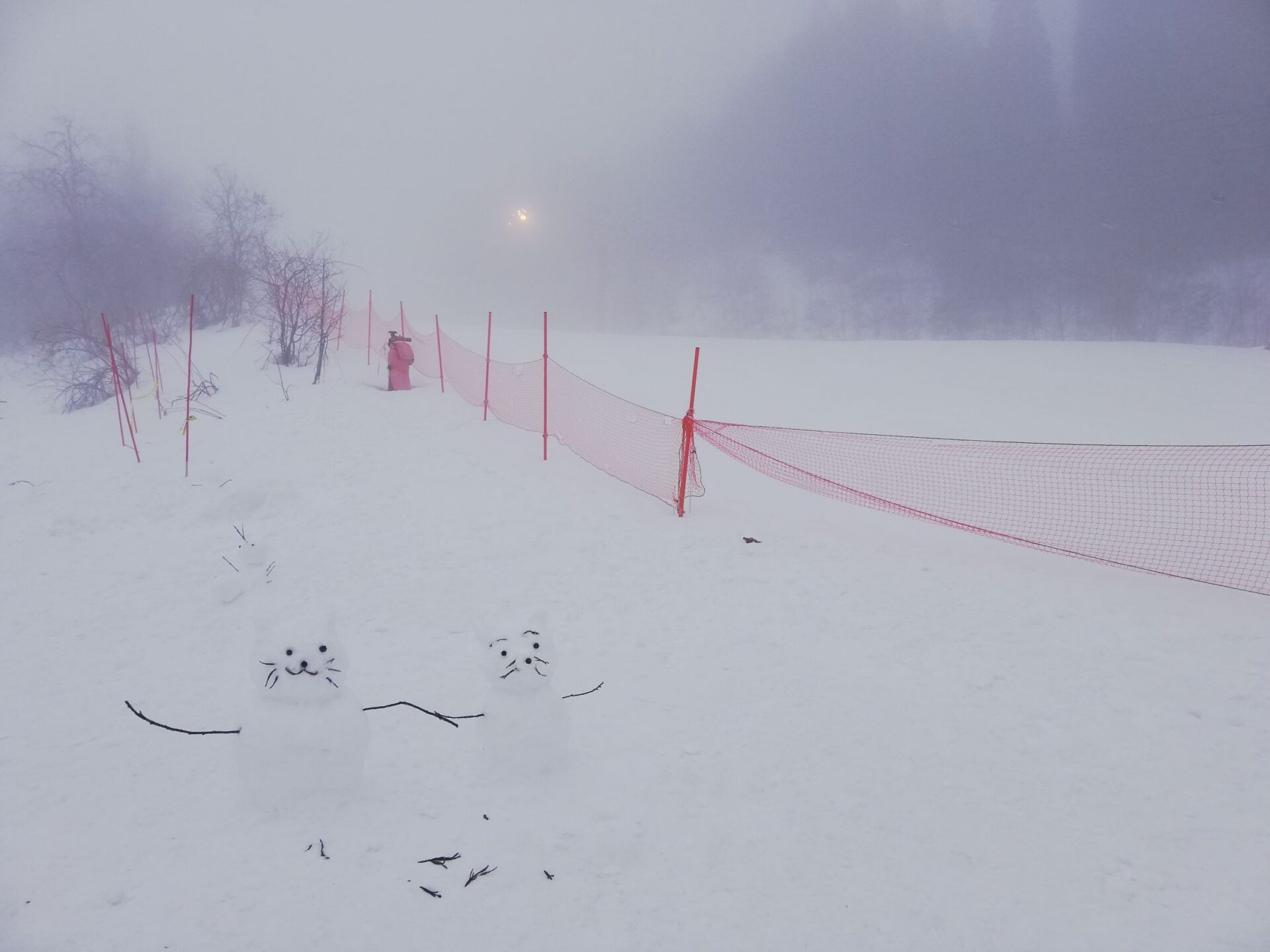 スキー場 雪だるま