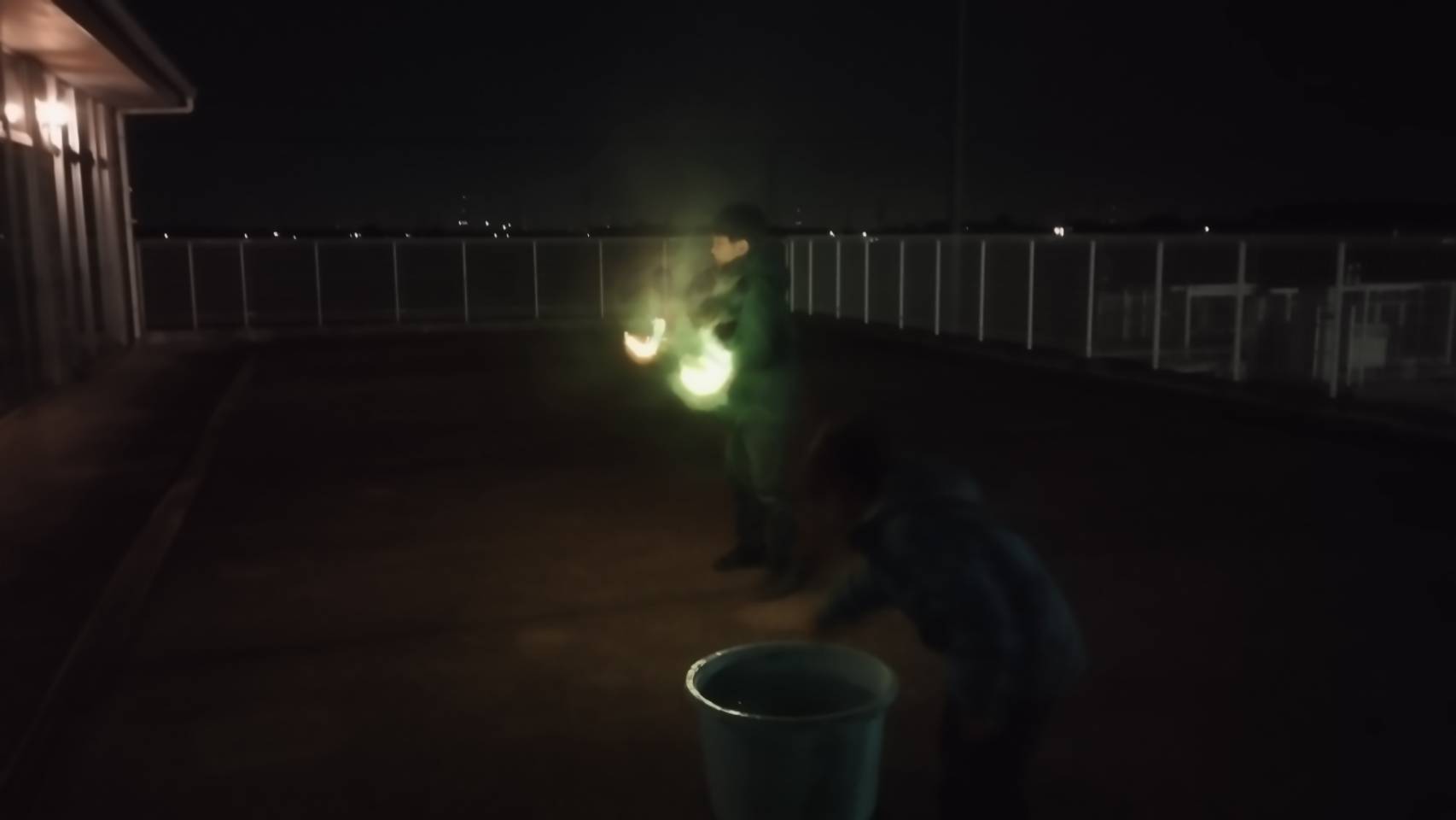 養老温泉ゆせんの里キャンプ場で花火をした写真2。